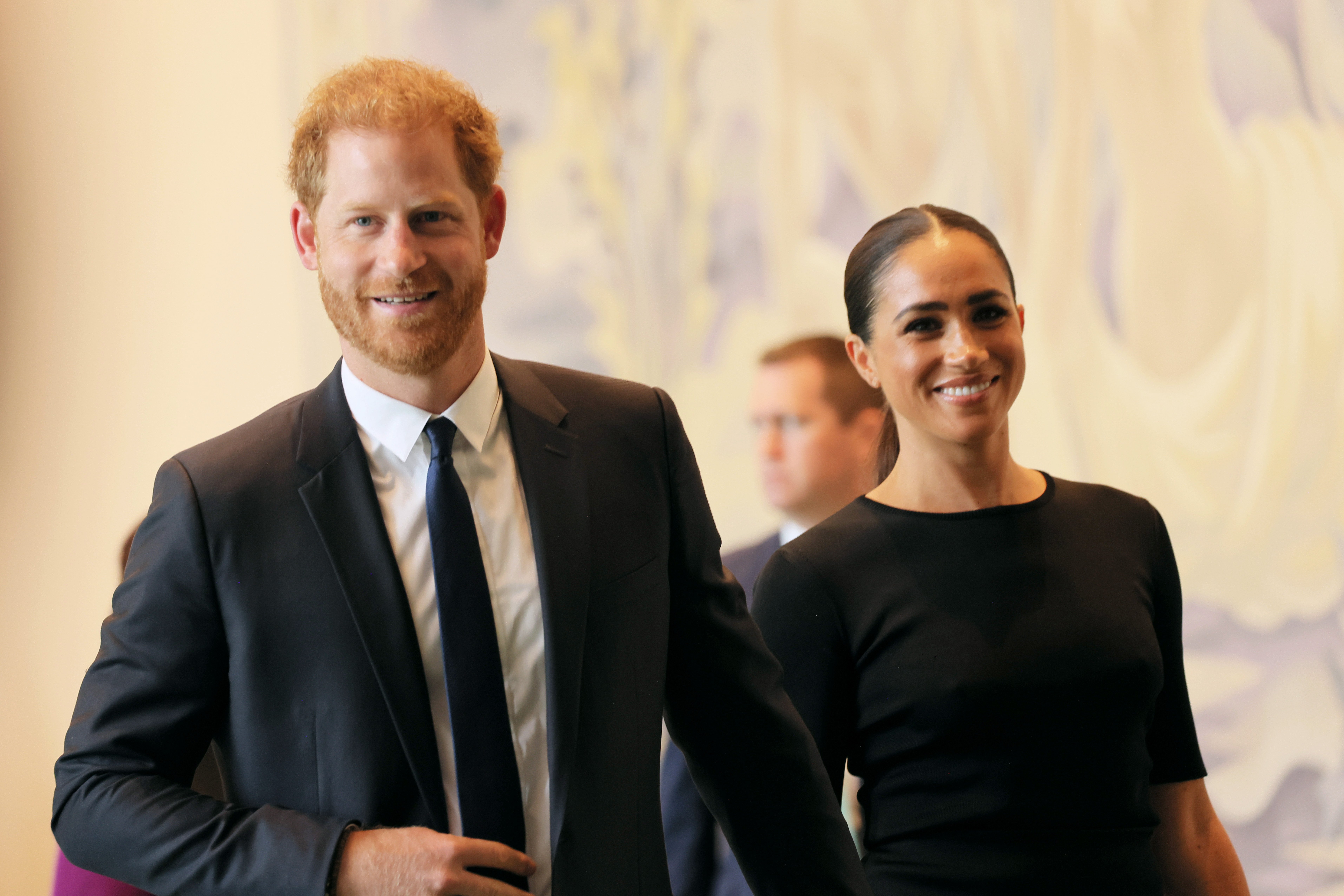 El príncipe Harry y Meghan Markle llegan a la sede de las Naciones Unidas el 18 de julio de 2022 en la ciudad de Nueva York ┃Foto: Getty Images