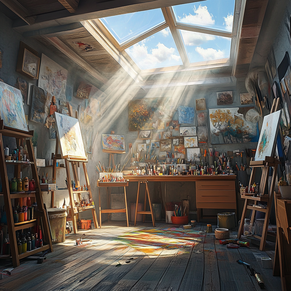 Un impresionante estudio de arte | Fuente: Midjourney