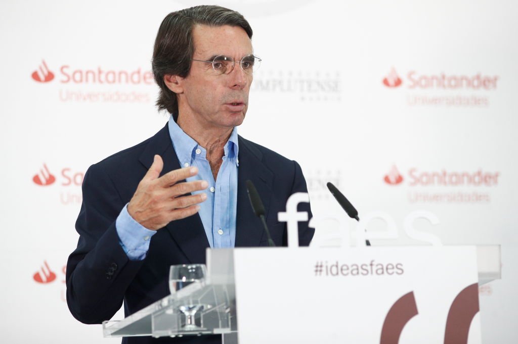 José María Aznar dicta una conferencia. | Foto: Getty Images