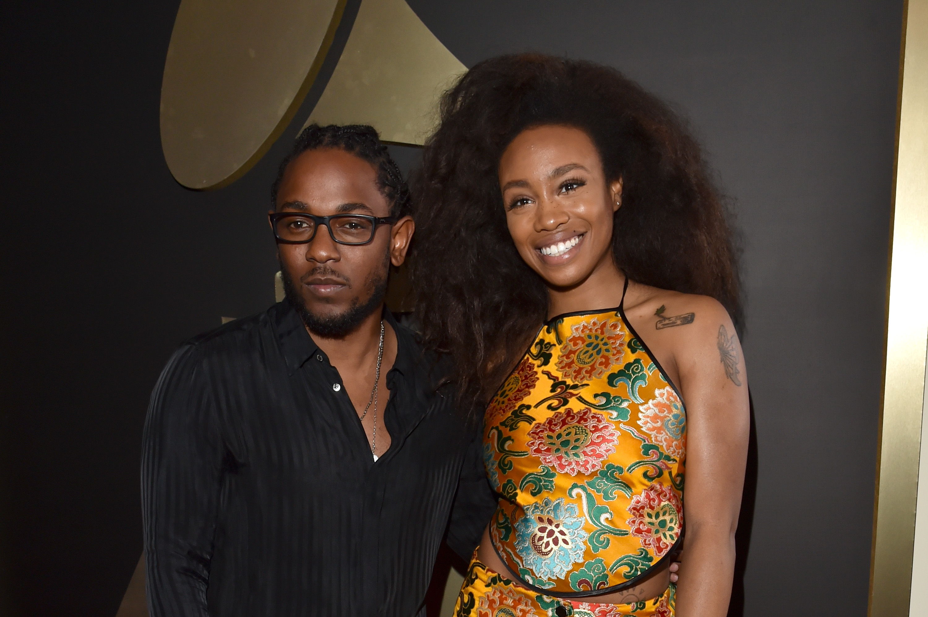 Kendrick Lamar y SZA en la 58ª edición de los Premios Grammy el 15 de febrero de 2016, en Los Ángeles, California. | Fuente: Getty Images