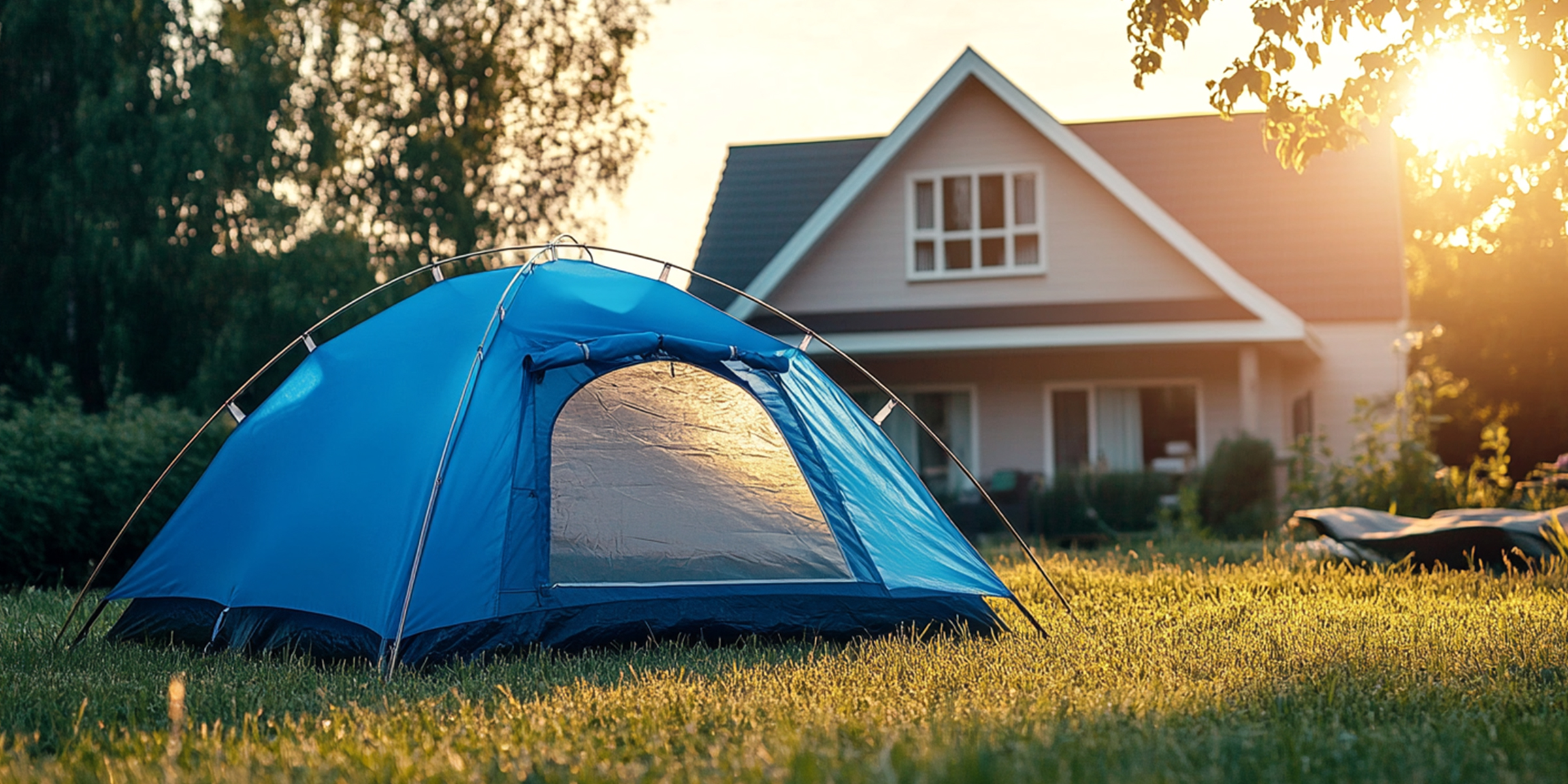 Una carpa en un patio trasero | Fuente: The Celebritist