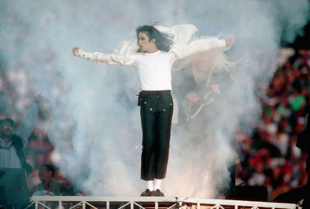 La leyenda del pop Michael Jackon en concierto. | Foto: Getty Images