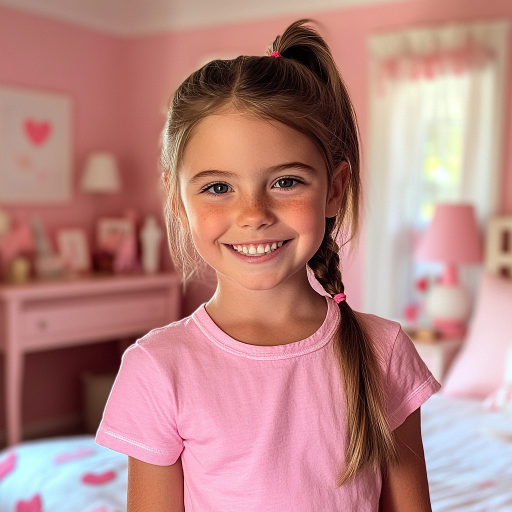 Una niña sonriente | Fuente: Midjourney