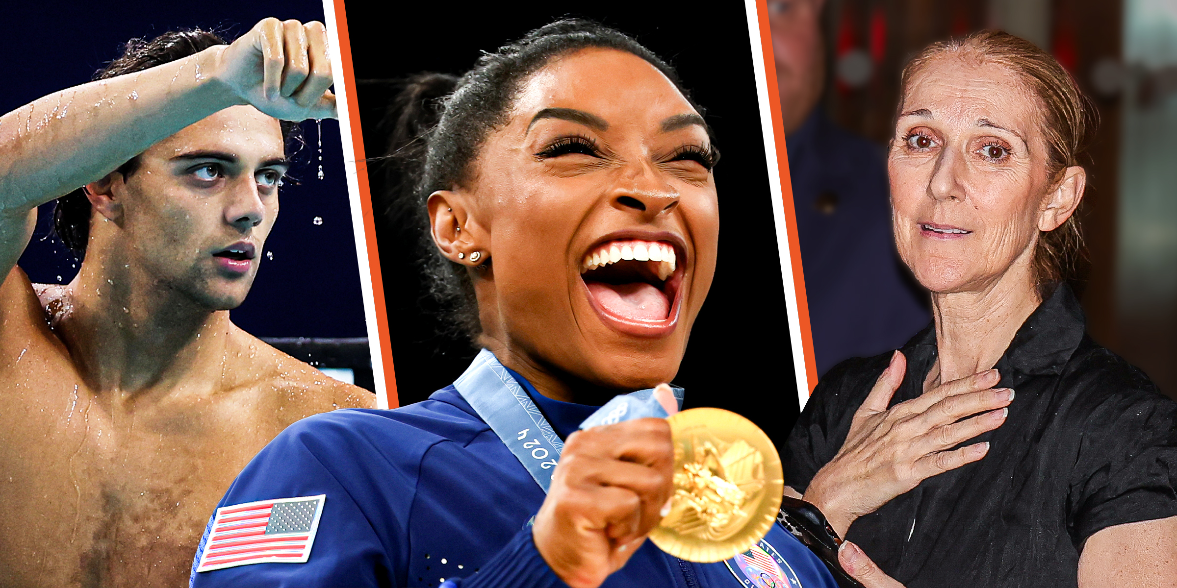 Thomas Ceccon | Simone Biles | Celine Dion | Fuente: Getty Images