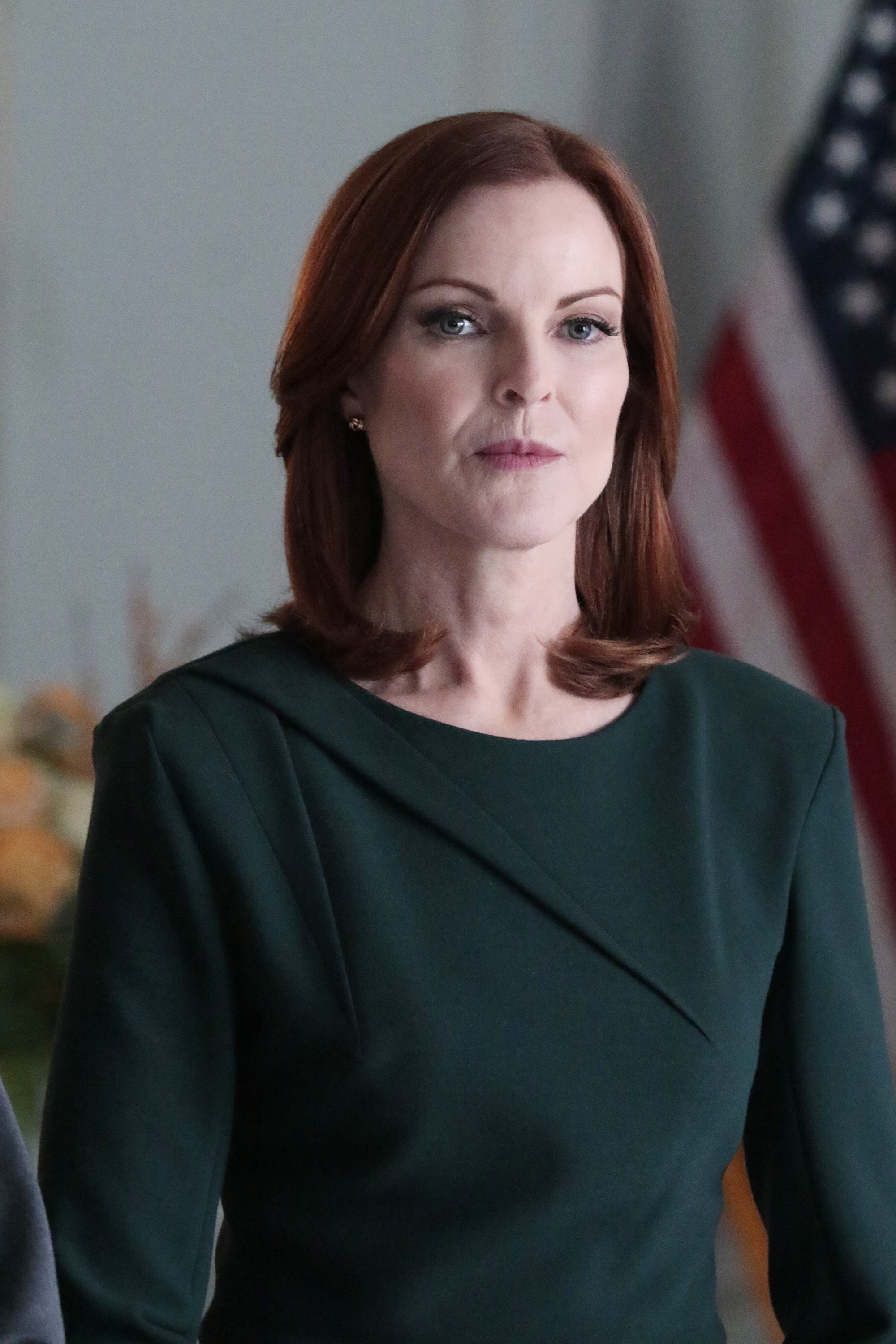 Marcia Cross en el plató de "Quantico" el 6 de diciembre de 2016. | Fuente: Getty Images