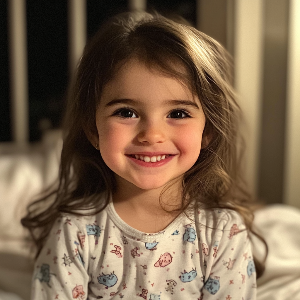 Una niña sonriente | Fuente: Midjourney