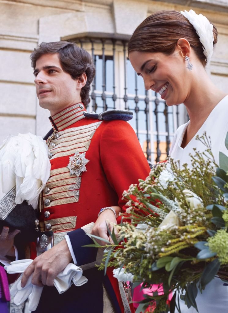 Fernando Fitz-James Stuart y Sofia Palazuelo en su boda el 6 de octubre de 2018 en Madrid, España. | Foto: Getty Images