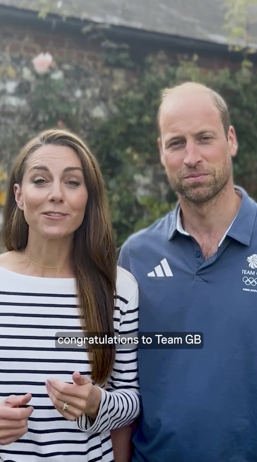 Captura de pantalla del príncipe William y la princesa Catherine tomada de un vídeo compartido el 11 de agosto de 2024 | Fuente: Instagram/princeandprincessofwales