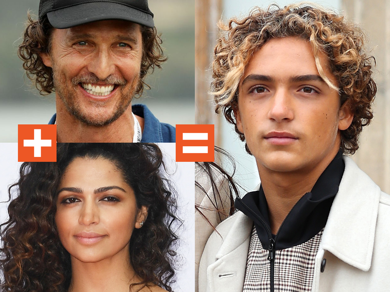 Un collage de Matthew McConaughey, Camila Alves y Levi McConaughey | Fuente: Getty Images