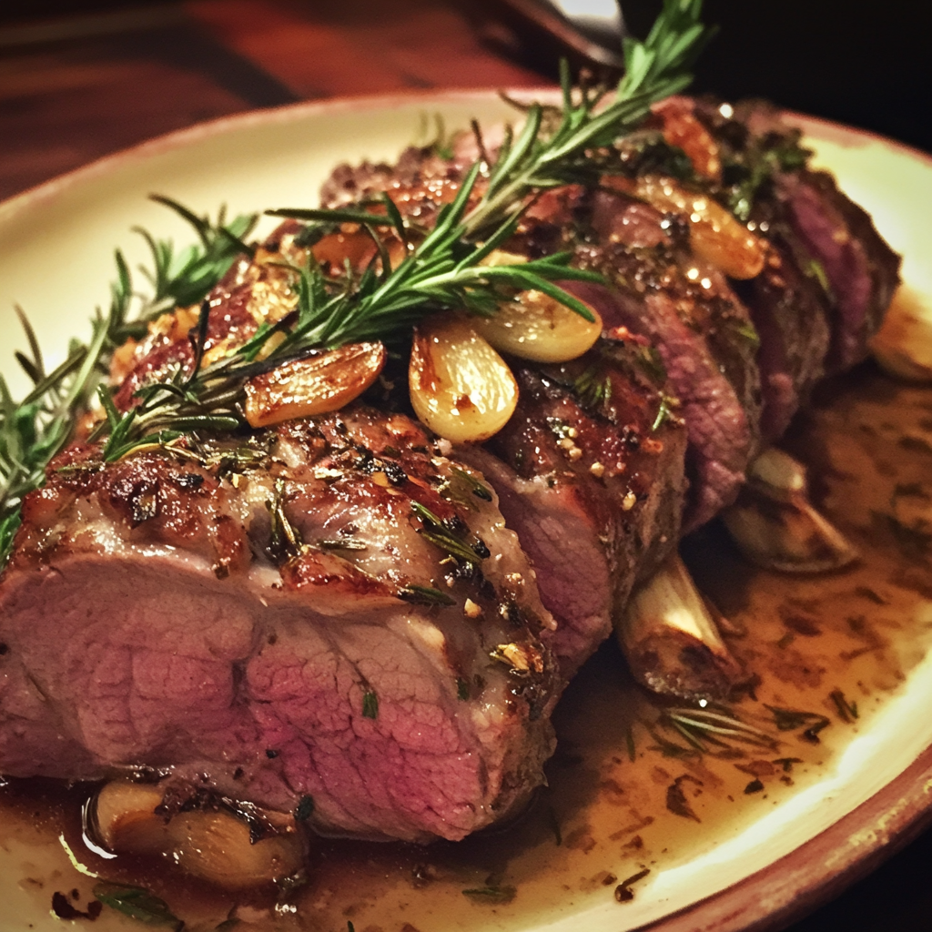 Una fuente de cordero asado | Fuente: Midjourney