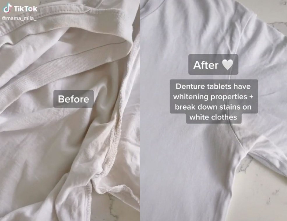 El antes y después de la camiseta. | Foto: Captura de Tiktok/mama_mila_