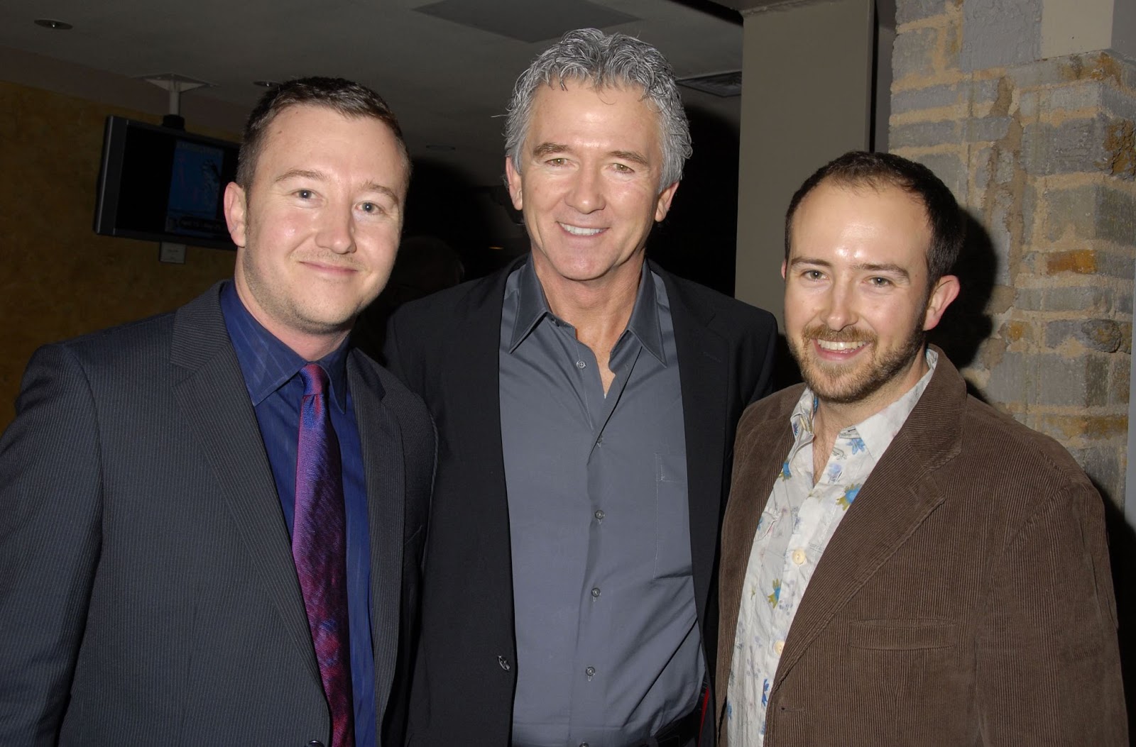 Patrick Duffy con sus hijos Padriac y Conor Duffy en el estreno de "Joan Rivers: A Work in Progress By A Life in Progress"  el 13 de febrero de 2008, en Los Ángeles, California | Fuente: Getty Images