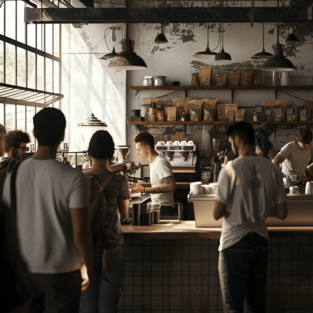 El interior de una cafetería | Fuente: Midjourney