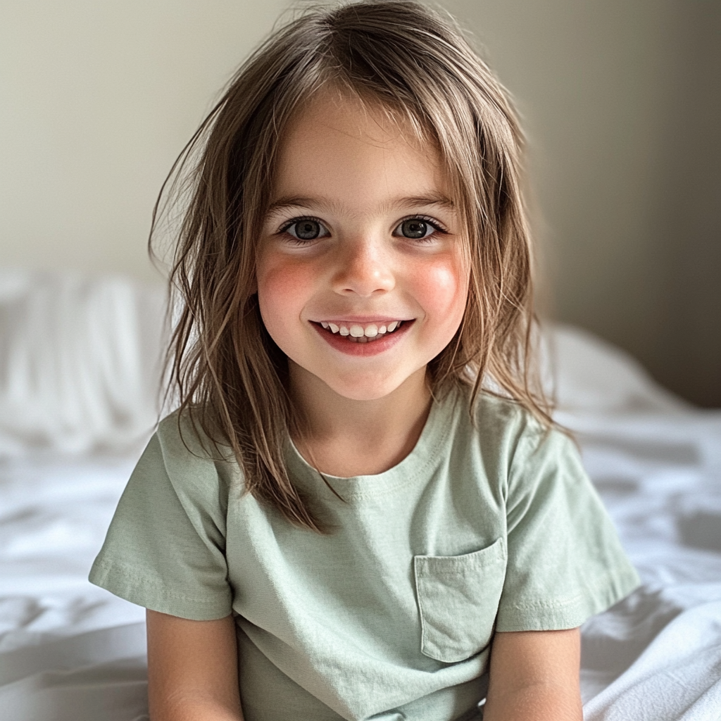 Una niña sonriente | Fuente: Midjourney