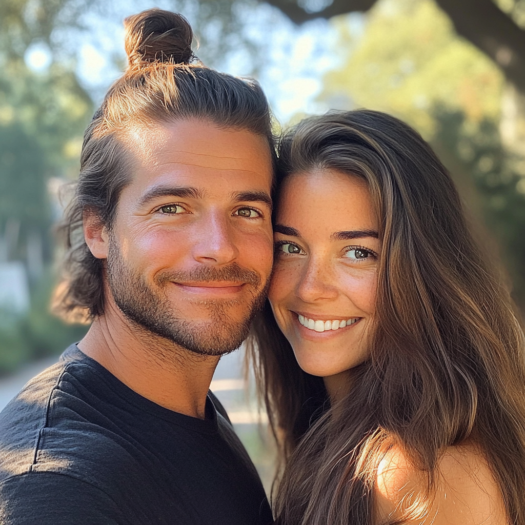 Una pareja sonriente | Fuente: Midjourney