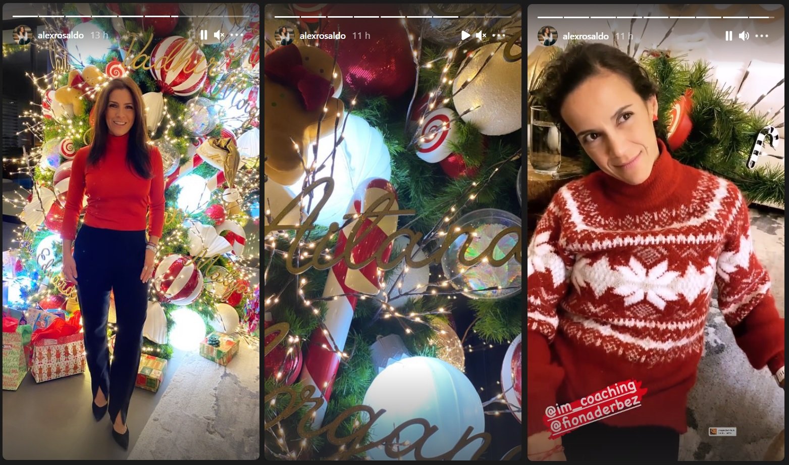 Alessandra Rosaldo muestra su Navidad en sus historias de Instagram. | Foto: Instagram.com/alexrosaldo