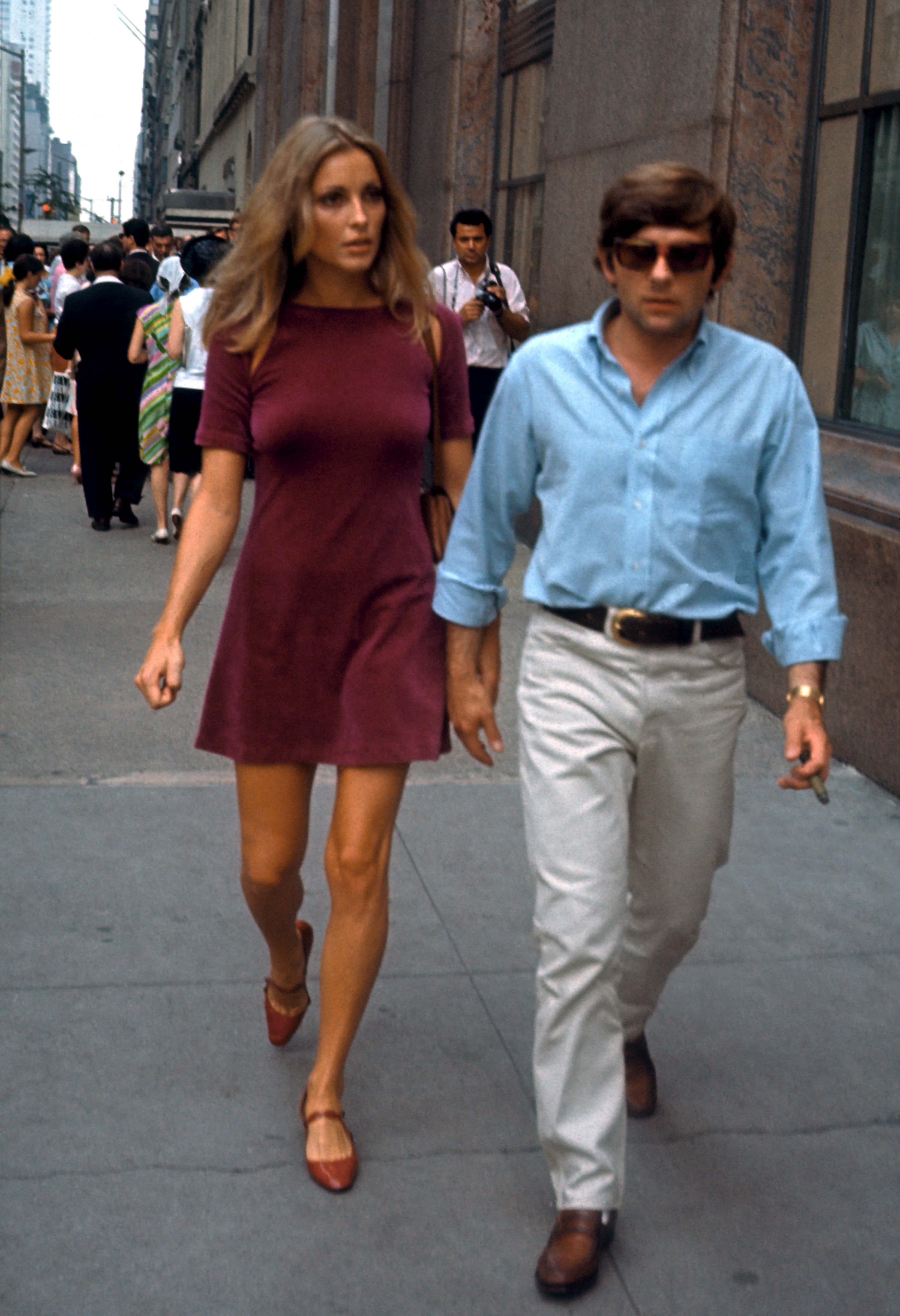 Sharon Tate y Roman Polanski en Nueva York el 15 de agosto de 1967 | Foto: Getty Images