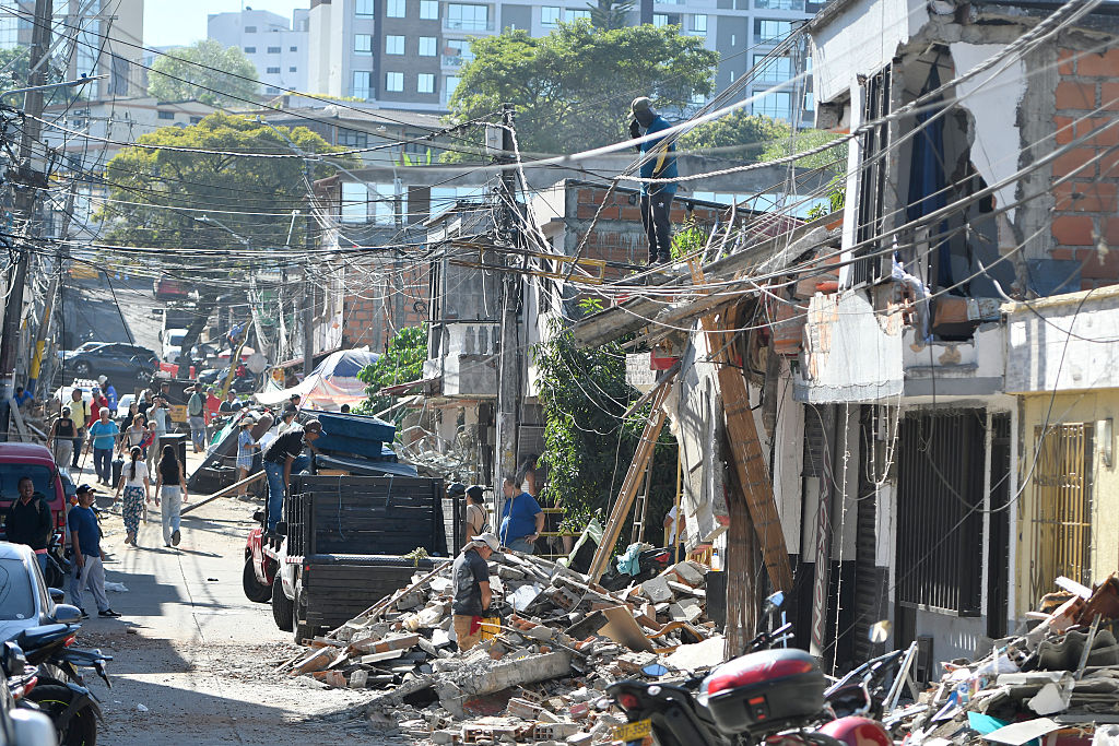 La localidad de Pereira el 11 de agosto de 2026, tras el fuerte sismo del 10 de agosto. | Foto: Getty Images