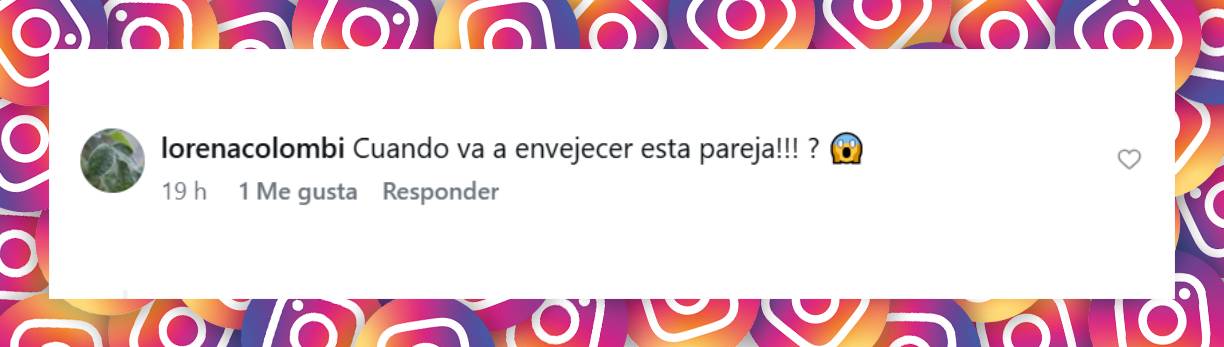Comentario de una usuaria sobre las fotos de Florencia Raggi y Nicolás Repetto | Fuente: Instagram/florraggi