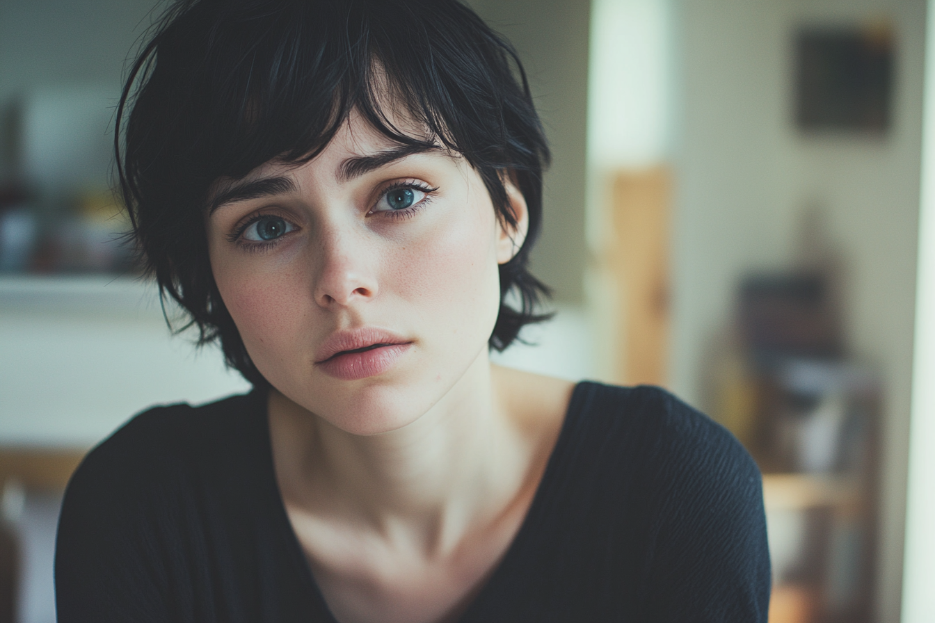 Una mujer triste | Fuente: Midjourney