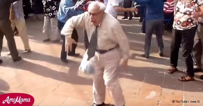 El viejo famoso por su baile divertido revela las verdaderas razones de su tristeza