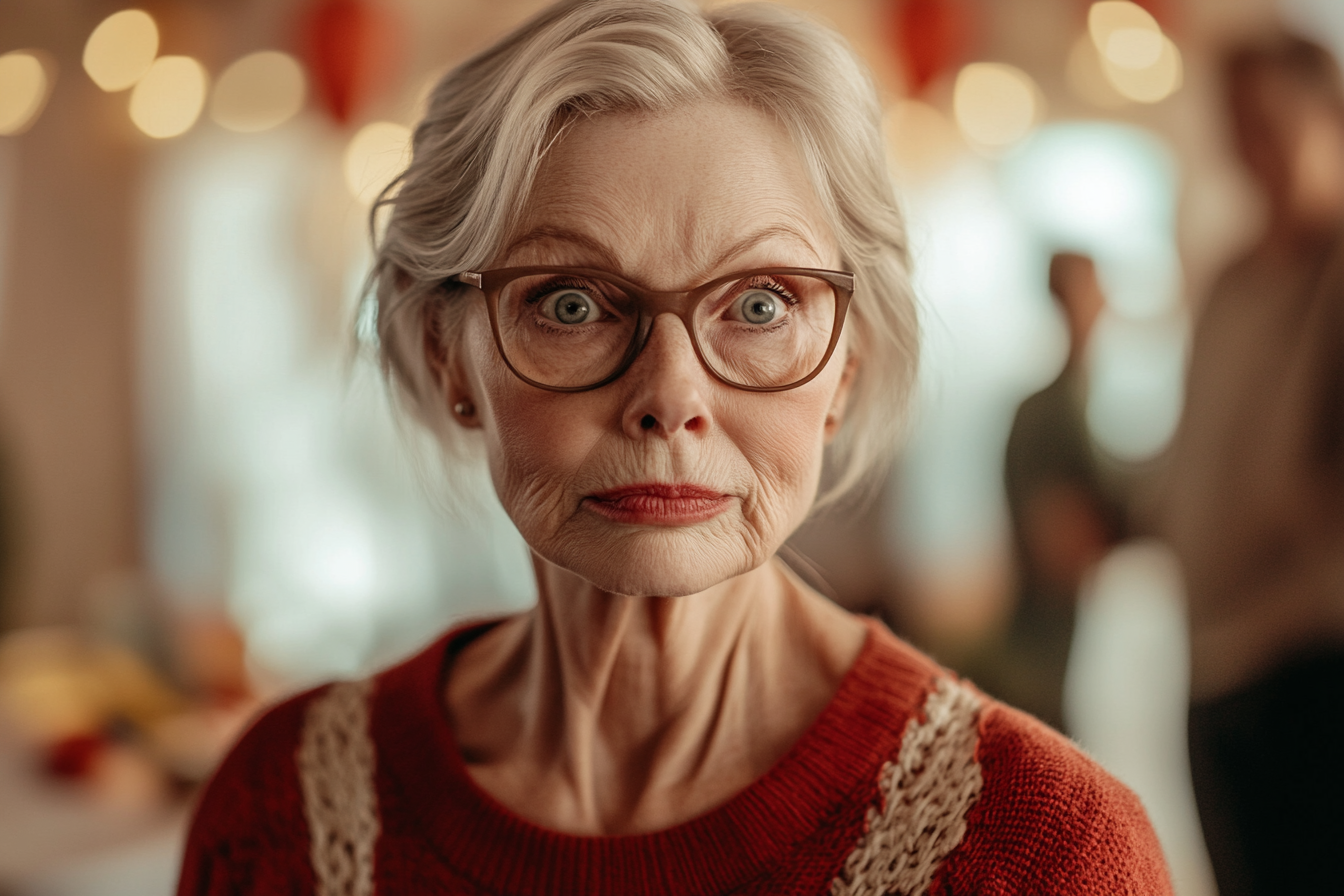 Una mujer con los ojos muy abiertos | Fuente: Midjourney