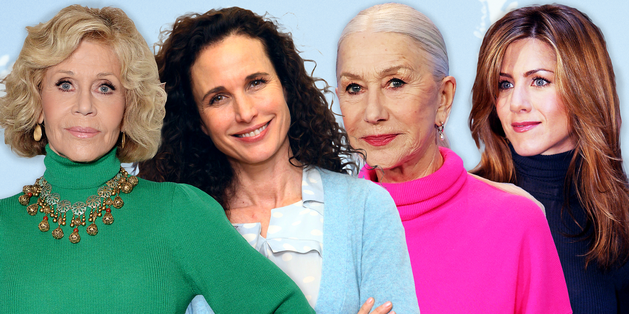 Jane Fonda, Andie MacDowell, Helen Mirren y Jennifer Aniston | Foto: Getty Images