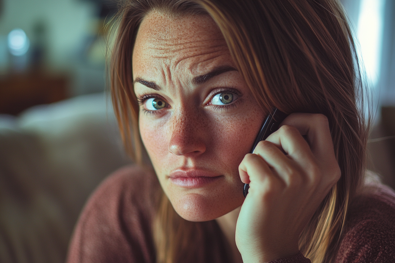 Una mujer hablando por teléfono | Fuente: Midjourney