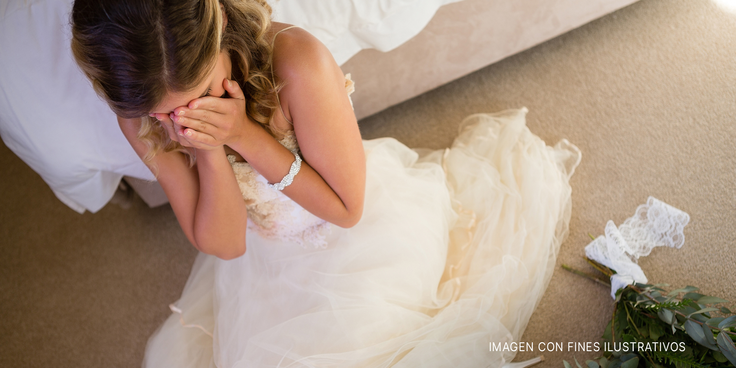 Una novia llorando. | Foto: Shutterstock