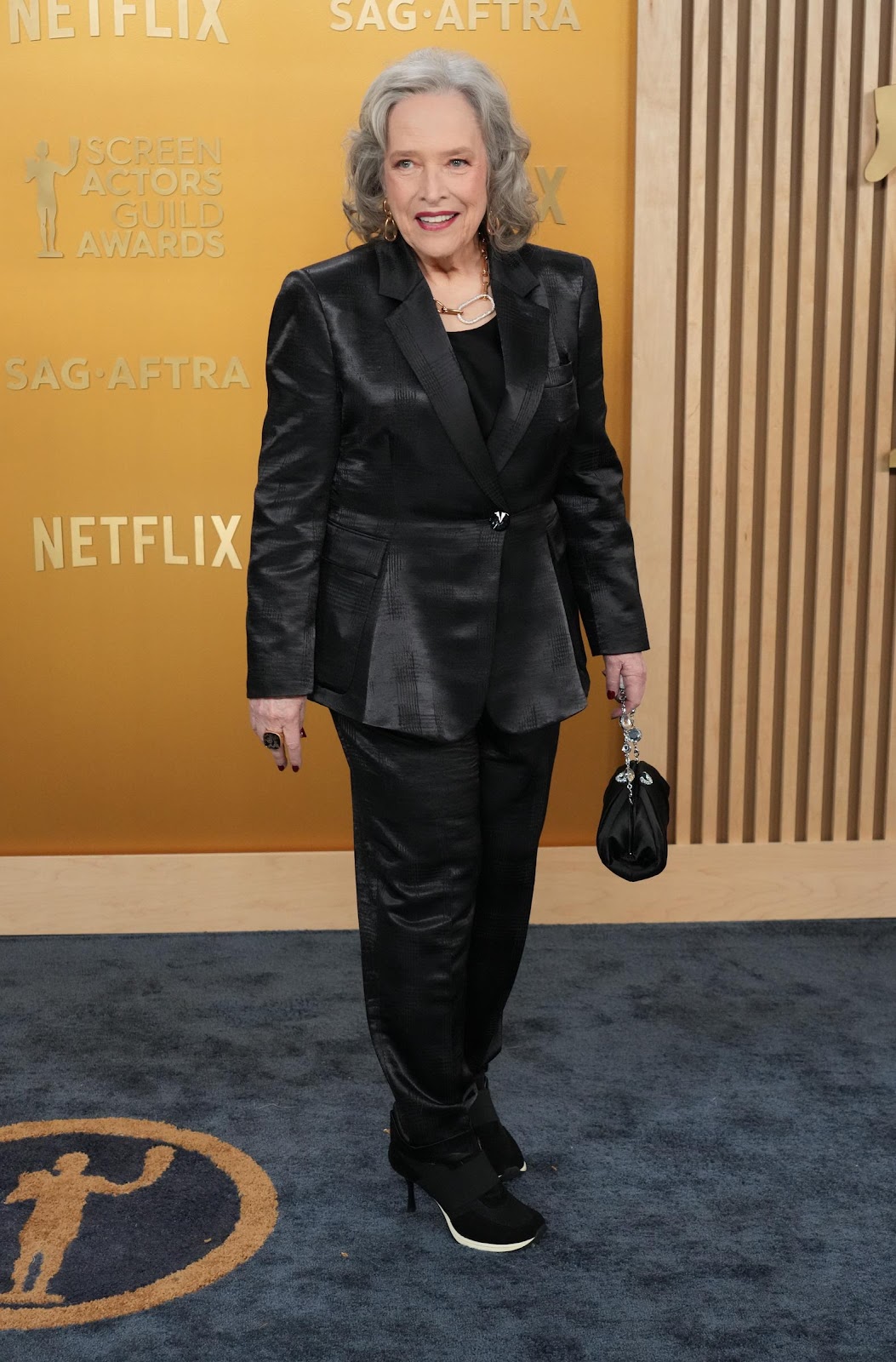 Kathy Bates asiste a la 31ª edición de los Screen Actors Guild Awards en el Shrine Auditorium and Expo Hall de Los Ángeles, California, el 23 de febrero de 2025 | Fuente: Getty Images