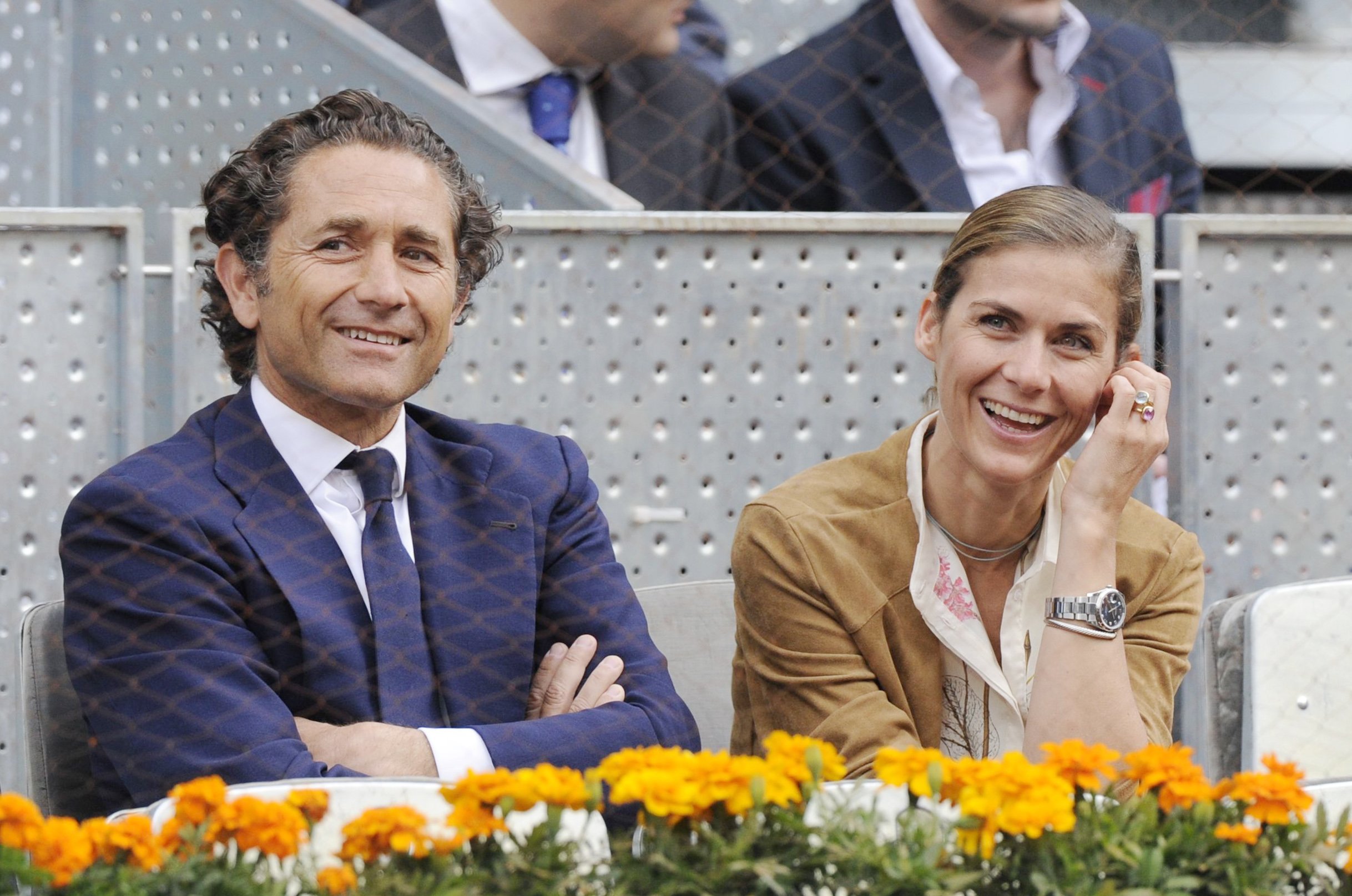 Álvaro Fuster y Beatriz Mira en el torneo de tenis Mutua Madrid Open el 7 de mayo de 2013 en Madrid, España. | Foto: Getty Images