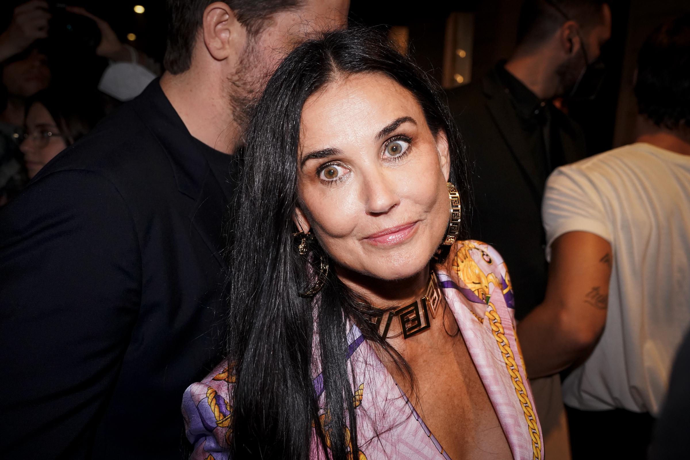 Demi Moore asiste a la fiesta de presentación de la colección Fendace en Milán, Italia, el 26 de septiembre de 2021 | Fuente: Getty Images