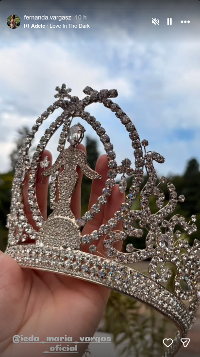 La corona hoy. | Foto: instagram.com/fernanda.vargasz