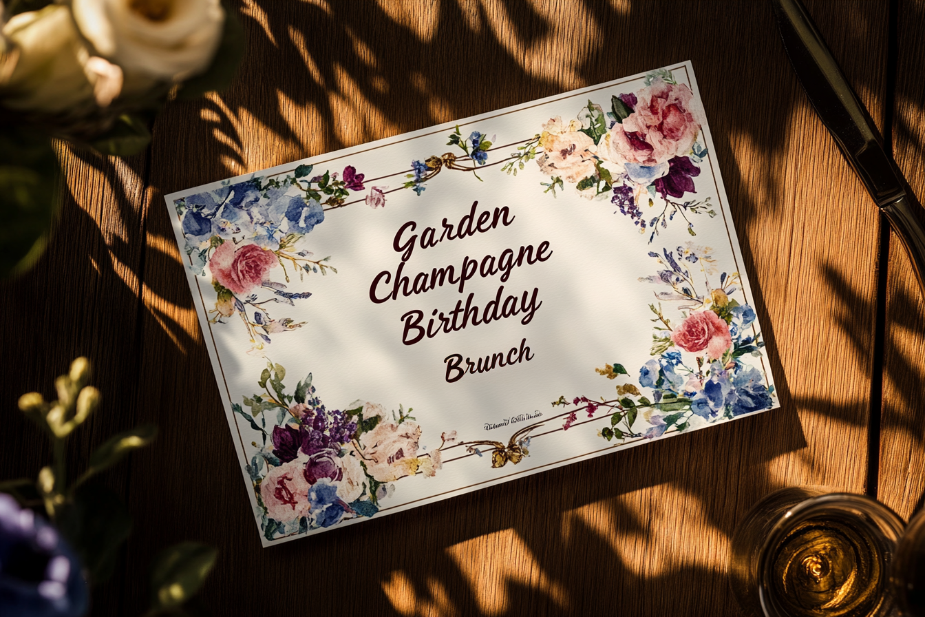 Una tarjeta de invitación | Fuente: Midjourney
