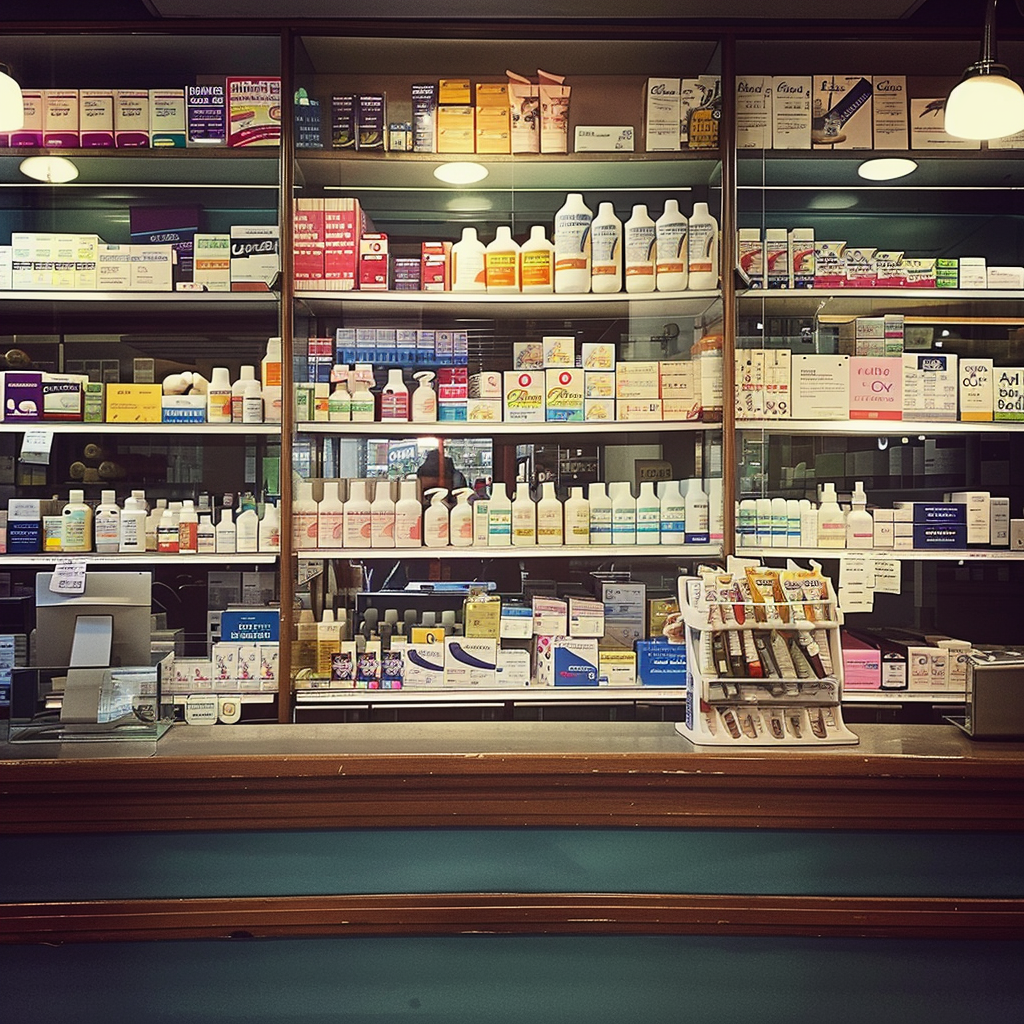 El mostrador de una farmacia | Fuente: Midjourney
