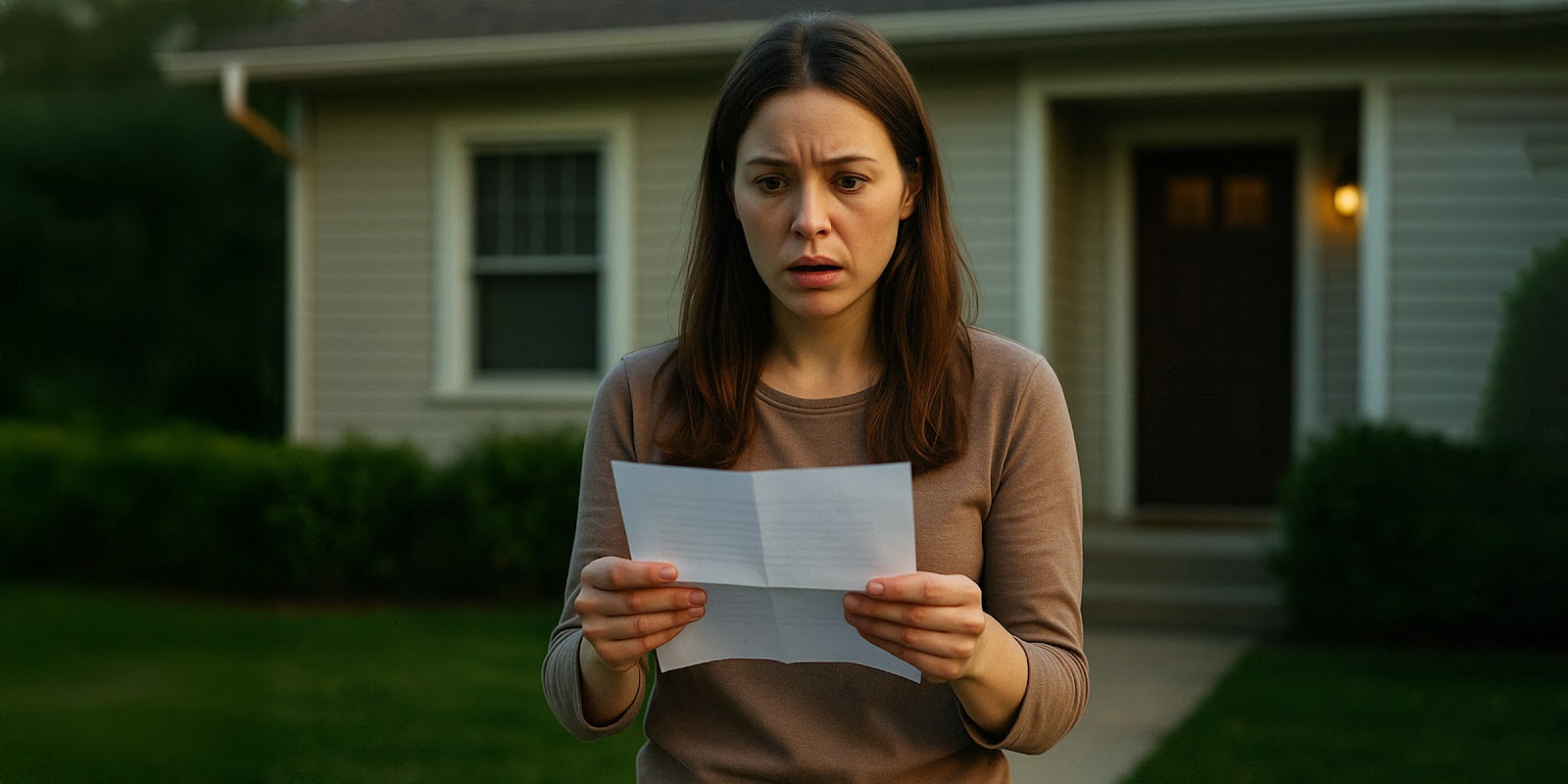 Una mujer con una carta | Fuente: AI