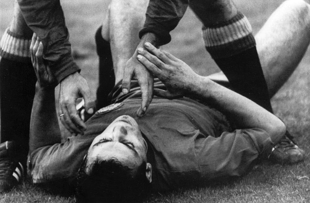Amancio Amaro tras marcar el segundo gol de España contra Suiza en 1966.| Foto: Getty Images