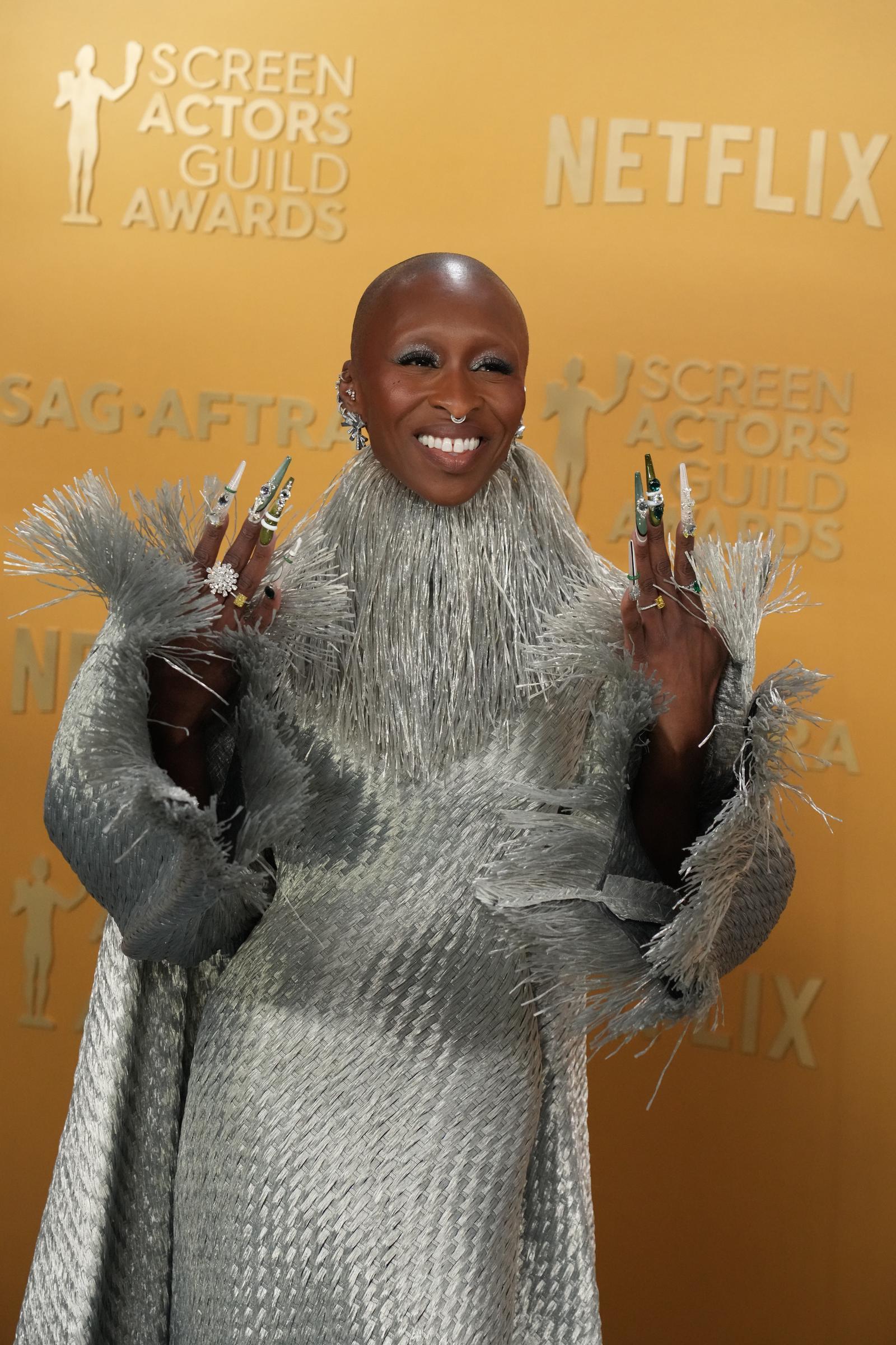 Cynthia Erivo en los 2025 Screen Actors Guild Awards en el Shrine Auditorium and Expo Hall el 23 de febrero en Los Ángeles, California. | Fuente: Getty Images