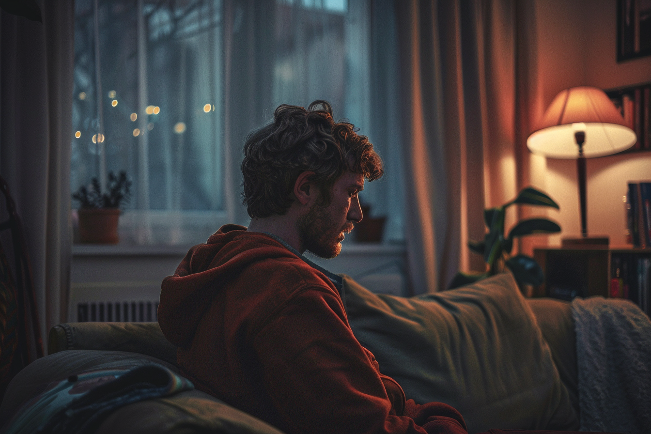 Un hombre mirando atónito su teléfono | Fuente: Midjourney