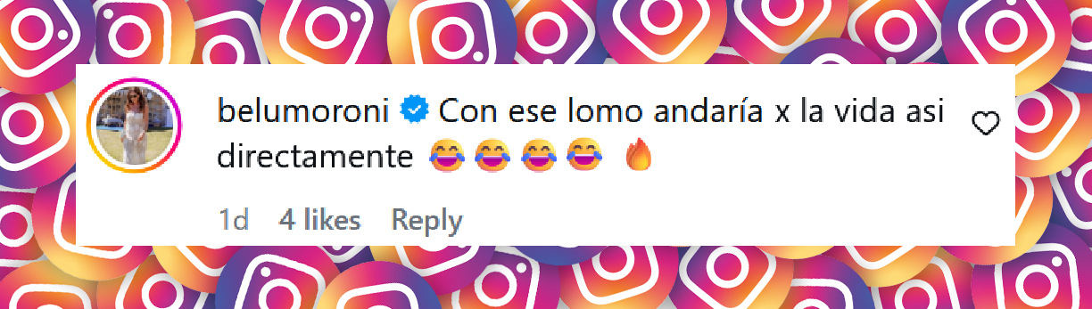 Comentario de una usuaria a la foto de Isabel Macedo en microbikini desde la playa | Fuente: Instagram/isabelmacedophoto