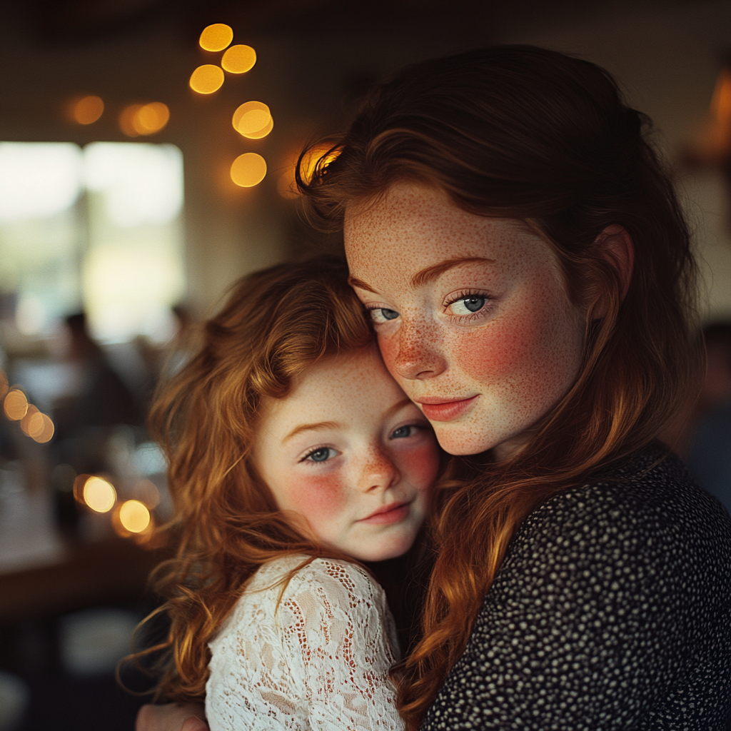 Una mujer consolando a su hijo | Fuente: Midjourney