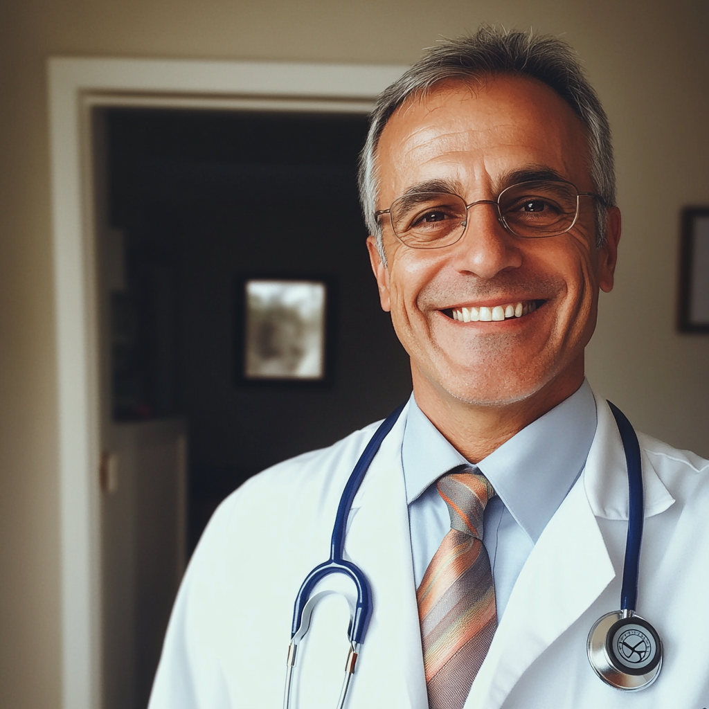 Un médico sonriente | Fuente: Midjourney