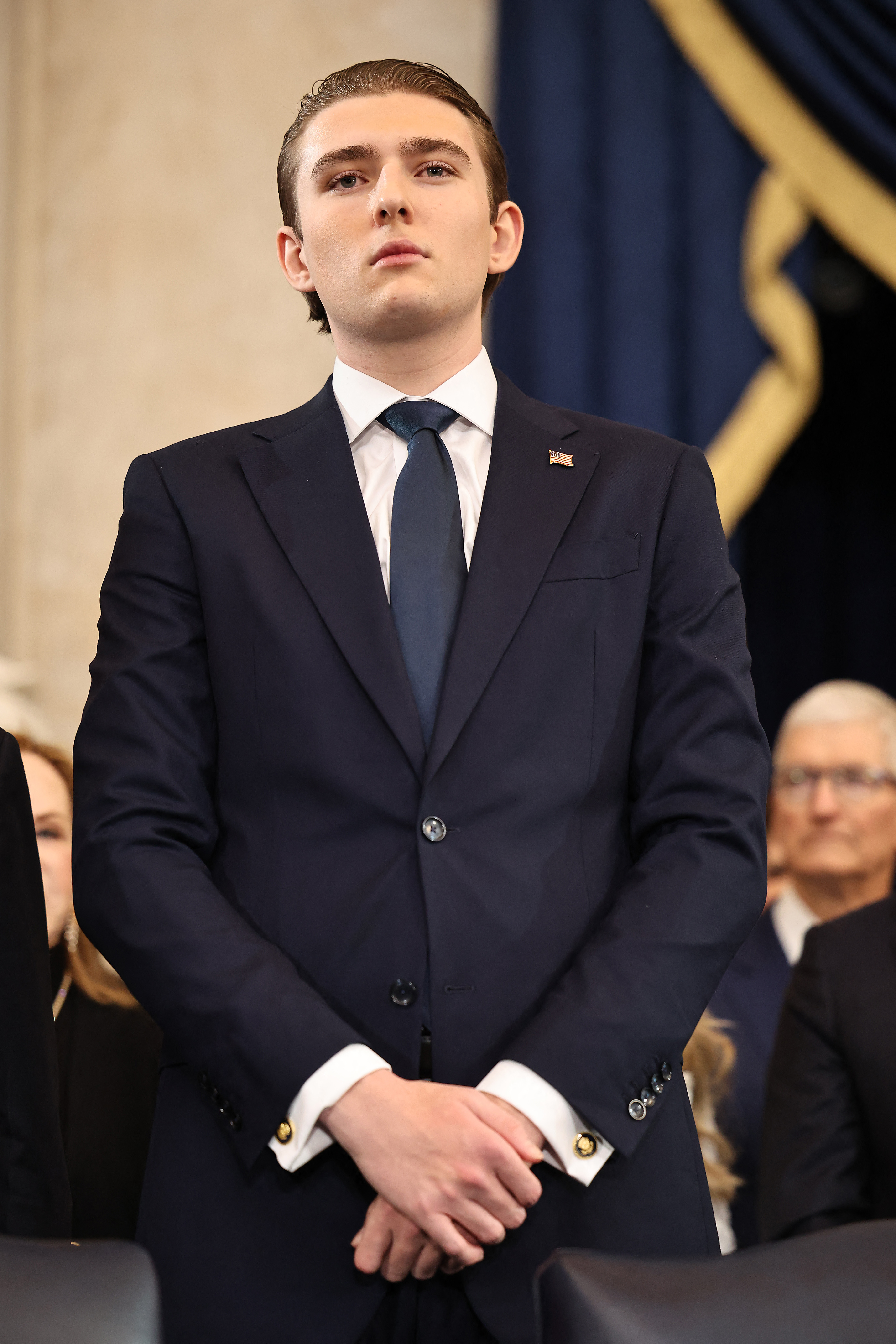 Barron Trump en la toma de posesión de su padre el 20 de enero de 2025, en Washington, D.C. | Fuente: Getty Images