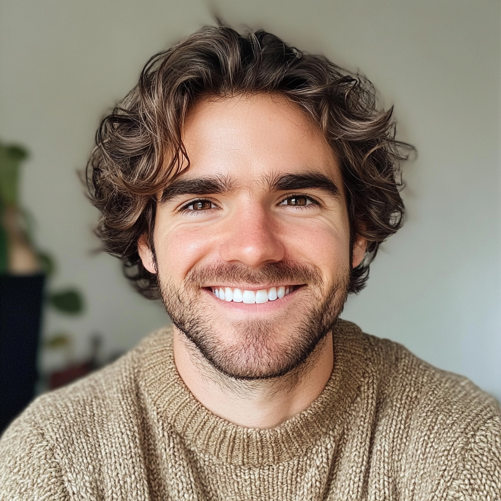Un joven sonriente | Fuente: Midjourney