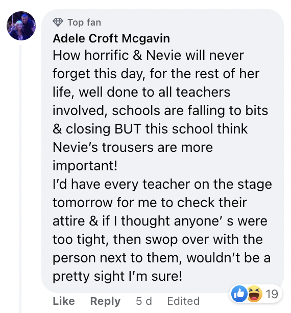 Comentario de una usuaria sobre la situación de Nevie. | Foto: Facebook.com/Yorkshire Live