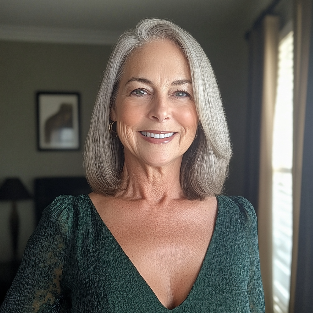Una mujer mayor sonriente | Fuente: Midjourney