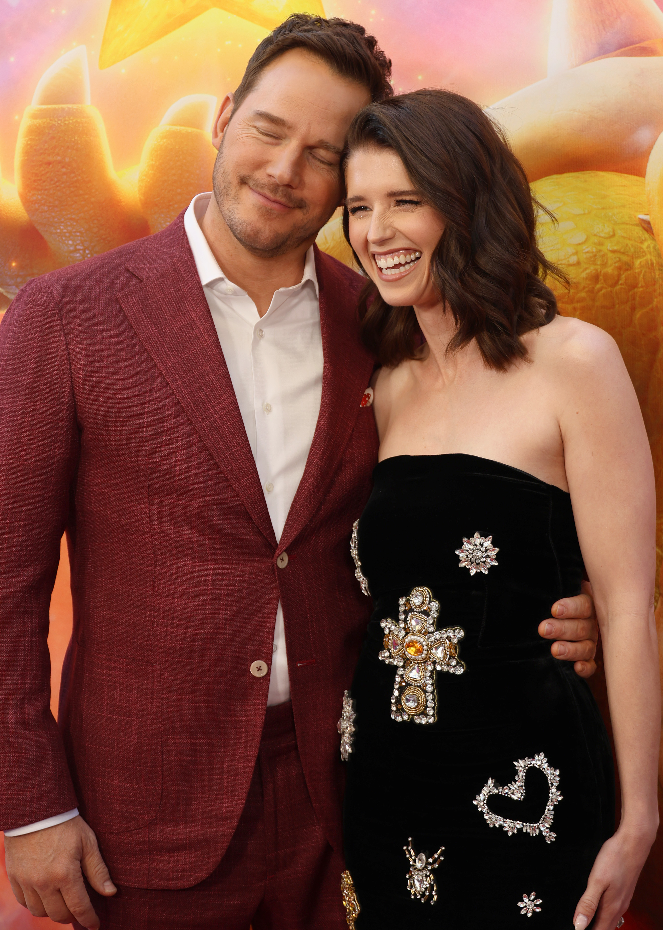 Chris Pratt y Katherine Schwarzenegger en una proyección especial de "The Super Mario Bros. Movie" de Universal Pictures en el Regal LA Live el 1 de abril de 2023, en Los Ángeles, California. | Fuente: Getty Images