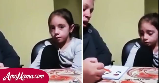 Niña estaba aprendiendo a leer y cometió un error. La reacción de su madre se hizo viral