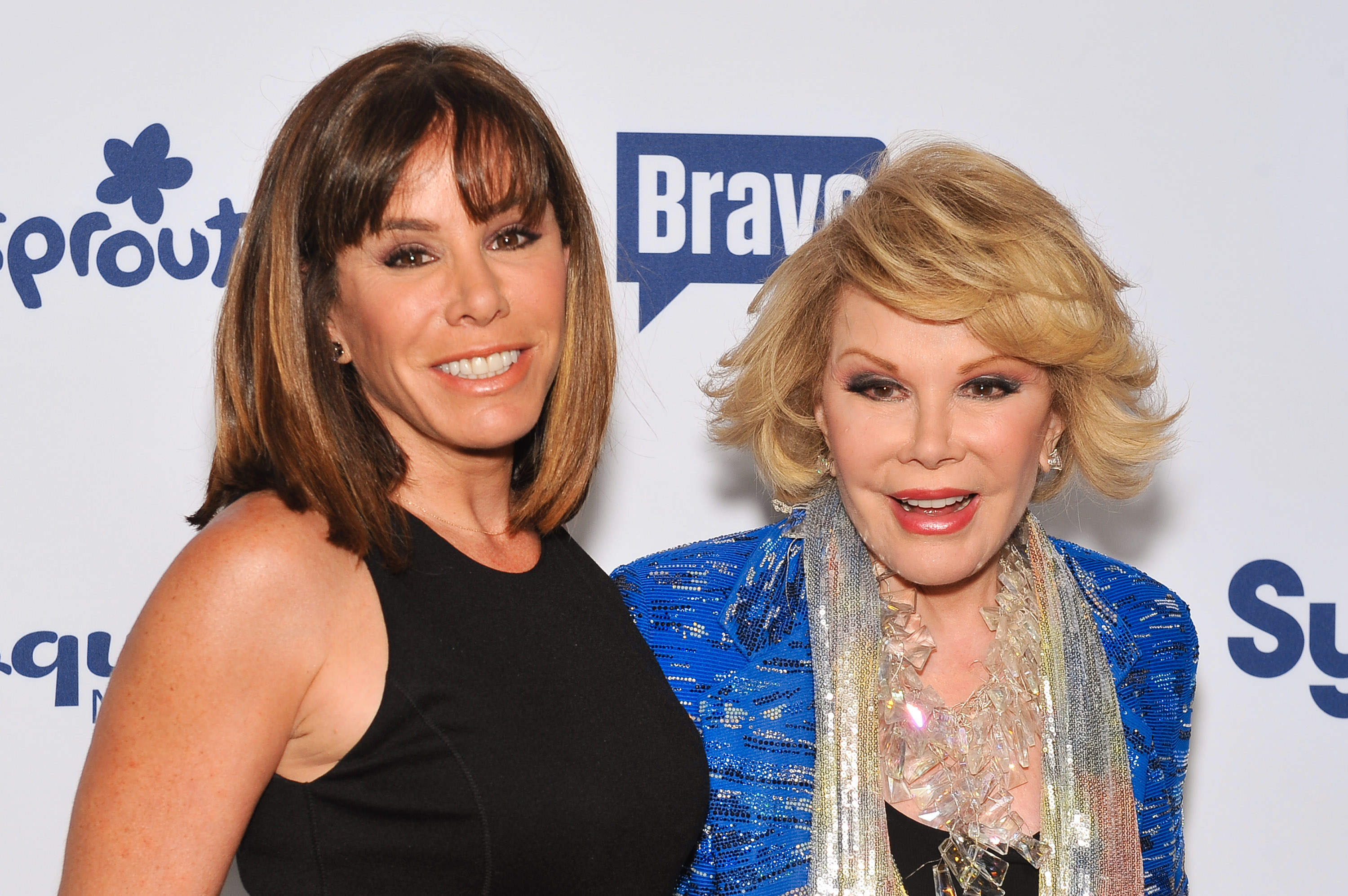 Joan Rivers y Melissa Rivers asisten a los Upfronts 2014 de NBCUniversal Cable Entertainment en Nueva York, el 15 de mayo de 2014. | Fuente: Getty Images