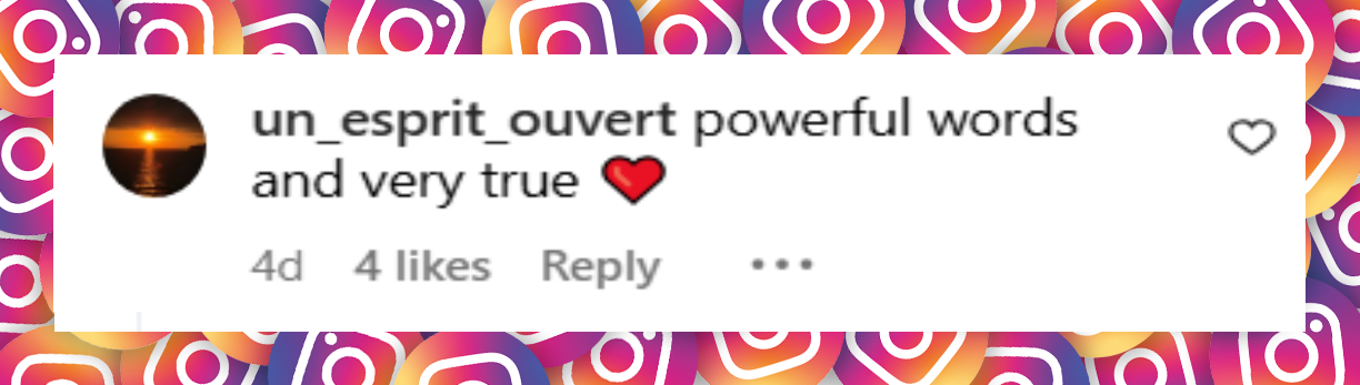 Comentario de un internauta sobre el discurso de Stevie Wonder durante la parada de su gira en Cardiff, Gales, el 10 de julio de 2025: "Palabras poderosas y muy ciertas ♥". | Fuente: Instagram/cardifflife.wales